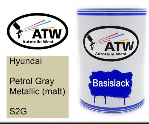 Hyundai, Petrol Gray Metallic (matt), S2G: 500ml Lackdose, von ATW Autoteile West.